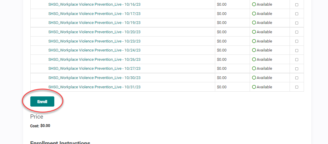 Workplace Violence Prevention Enrollment Instructions (pic 2)
