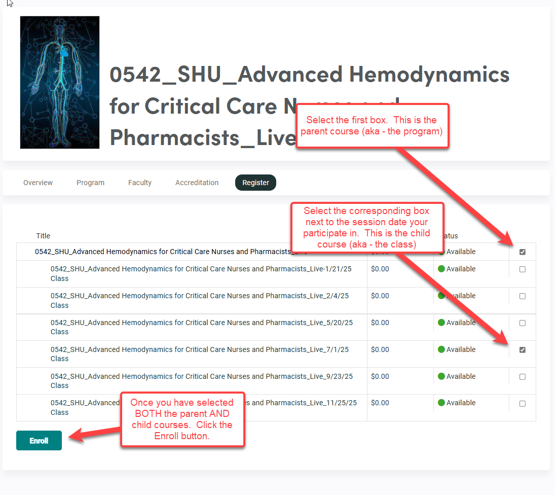 0542 enrollment instructions #1