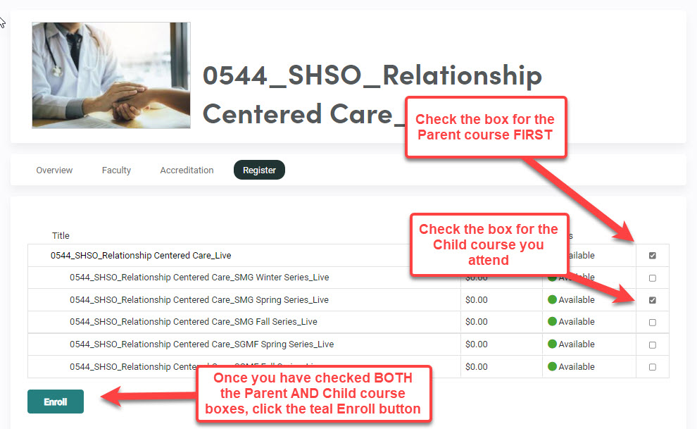 Enrollment instructions #1