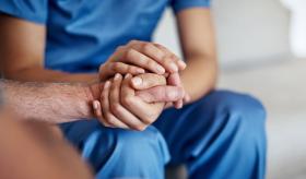 Patient & Clinician Holding Hands Patient & Clinician Holding Hands