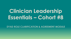 Cohort 8 Dyad Module