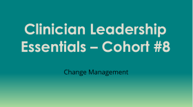 Cohort 8 Change Management Module