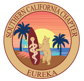 A picture of a bear with a surfboard in Socal