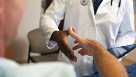 Two people shaking hands