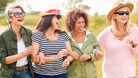 Women laughing together