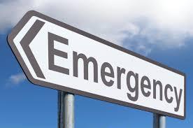 Emergency department transition in practice Emergency written on a sign