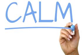 the word calm written out the word calm written out