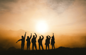 Six Individuals with Silhouettes Six Individuals with Silhouettes