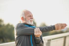 Elderly Man Stretching