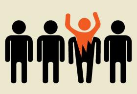 Illustration of a person emerging from their shell Illustration of a person emerging from their shell