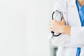 healthcare worker holding a stethoscope