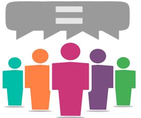 clipart of individuals communicating 