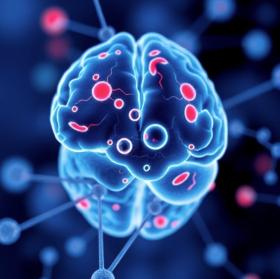 Picture of Brain with Biomarker Lodcations Indicated