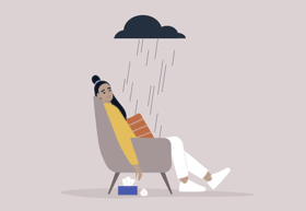 A woman feeling depressed A woman feeling depressed