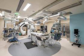 Picture of a cardiac catheterization laboratory